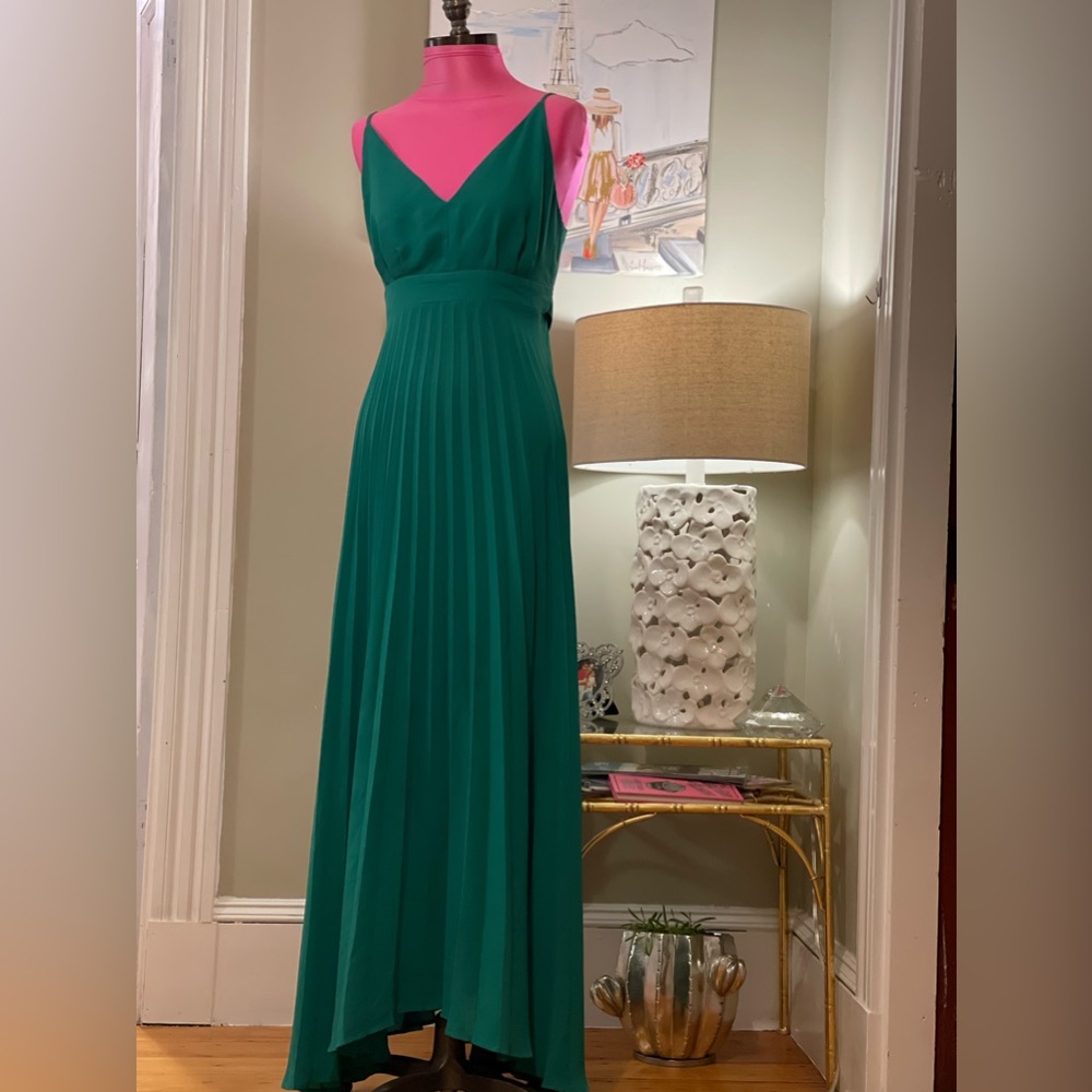 Green long gown for any special event